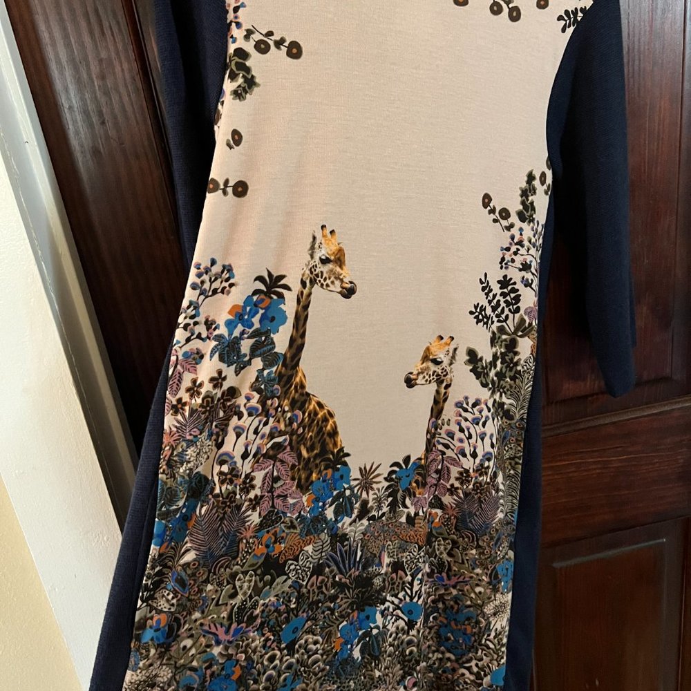 Anthro Giraffe Sweater Dress, Size Medium